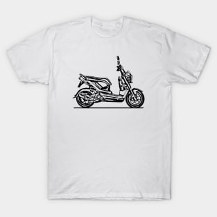 Zoomer Krabi Motorcycle Sketch Art T-Shirt